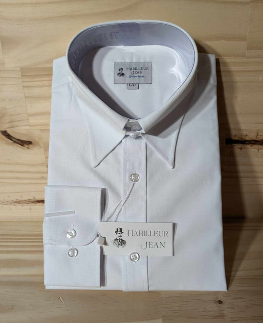 Chemise à languette à col écarté