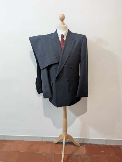 Magnifique costume croisé bleu a carreau