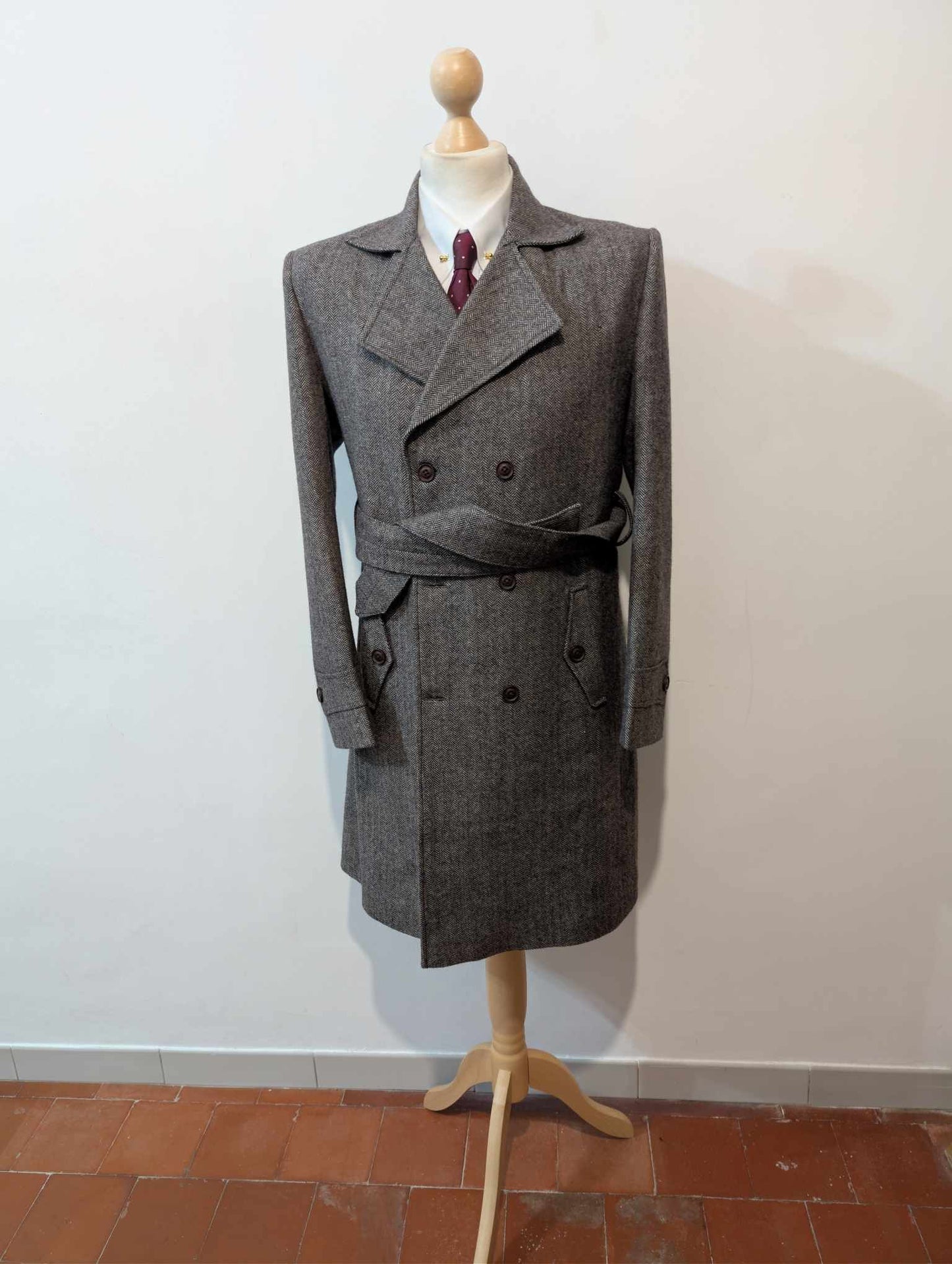 Magnifique trench en tweed