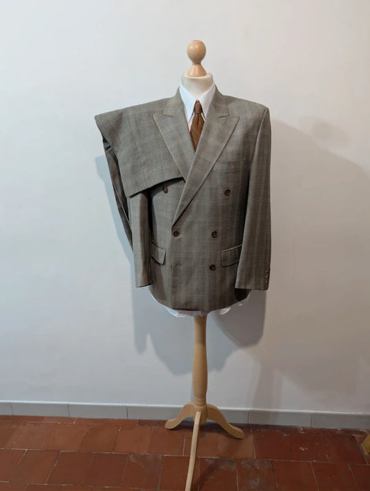 Fabulous gray wool double-breasted suit