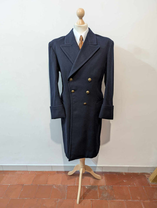 Exceptionnel manteau croisé en laine