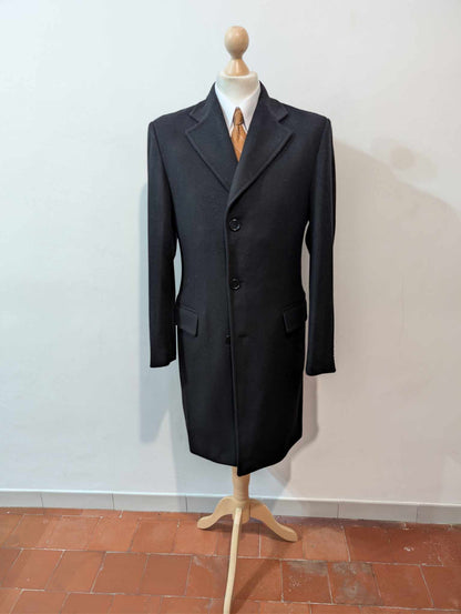 Élégant manteau noir en laine