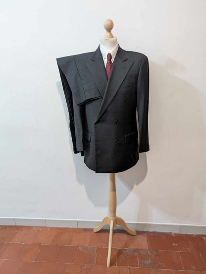 Formidable costume croisé pinstripe en laine