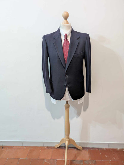 Élégante veste de couleur bleu marine en flanelle de laine et cache