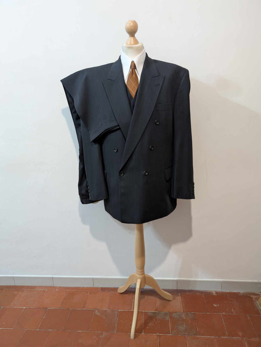 Géant costume croisé pinstripe en laine