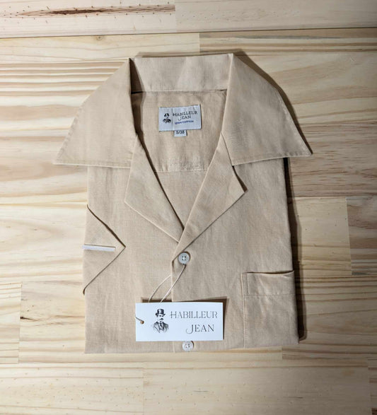 Chemise Col cubain en lin Coton