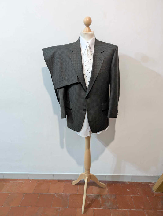 Original costume vert à motif pied de poule