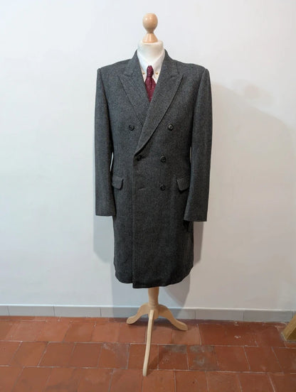 Magnifique manteau croisé en tweed