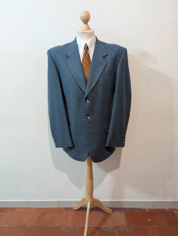 Wunderschöne blaue Tweedjacke