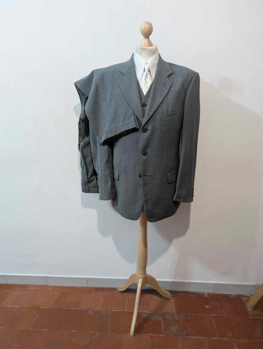 Sympathique costume 3 pièces gris en laine
