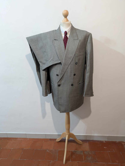 Magnifique costume croisé gris anthracite en laine