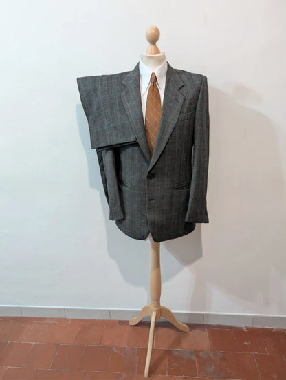 Ancien costume gris a carreaux en laine