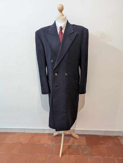 Elegant manteau croisé bleu marine