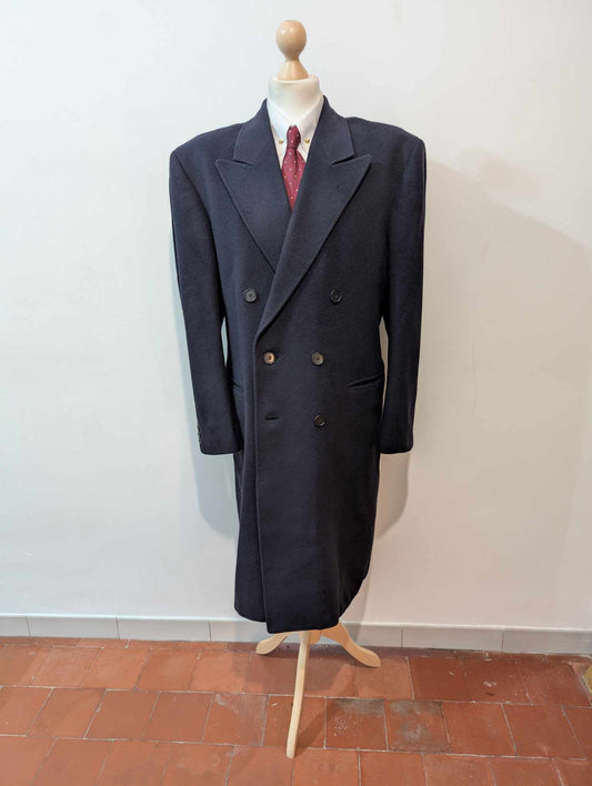 Elegant manteau croisé bleu marine