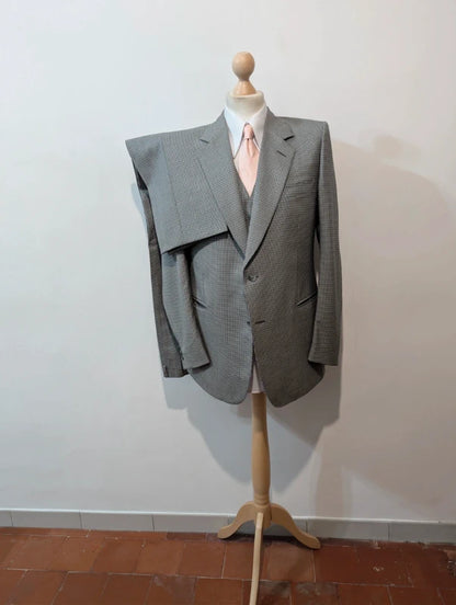 Eleganter 3-teiliger Anzug aus Hahnentritt