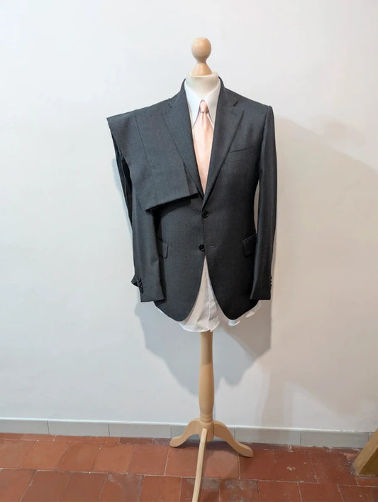 Simple gray wool suit