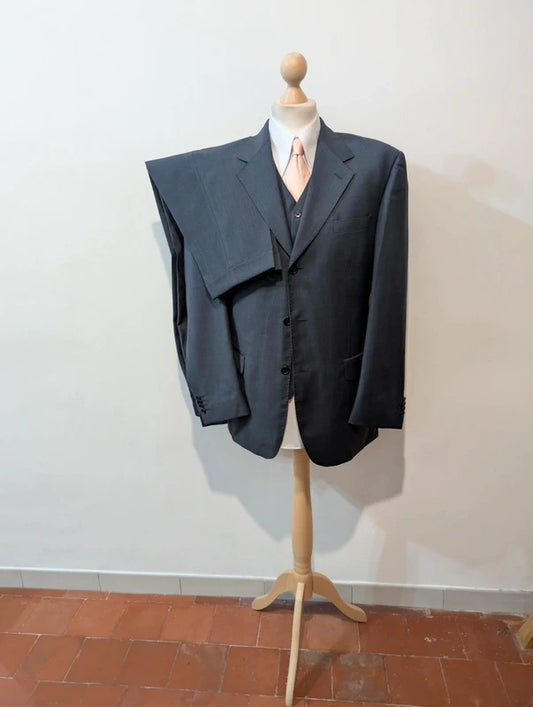 Super 3-piece checked wool suit