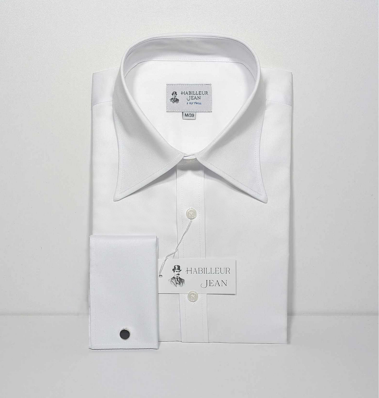 Double-twisted French collar shirt