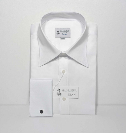 Double-twisted French collar shirt
