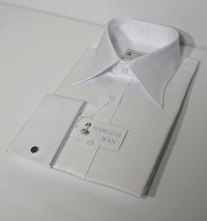 Double-twisted French collar shirt