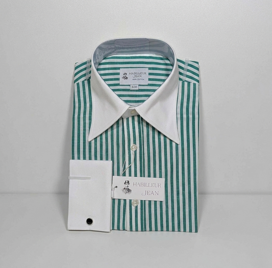 Winchester shirt with wide green stripes