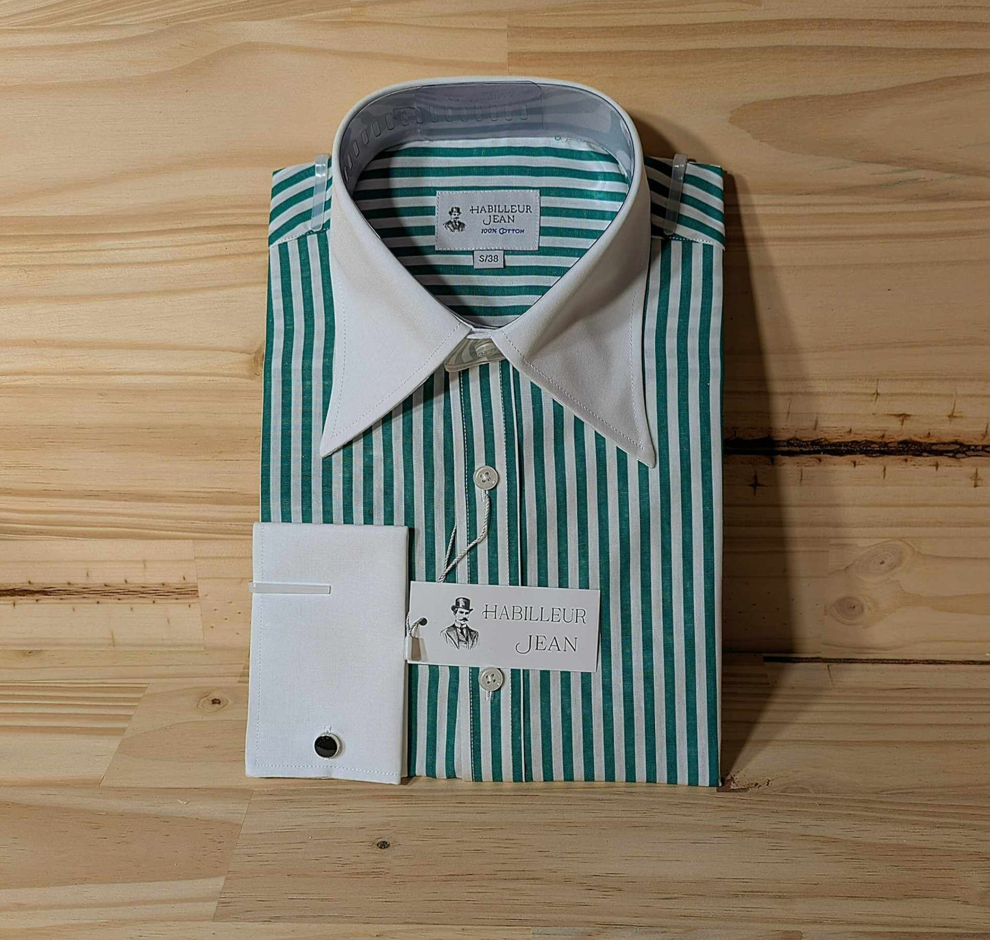 Chemise Winchester à rayures large Vertes