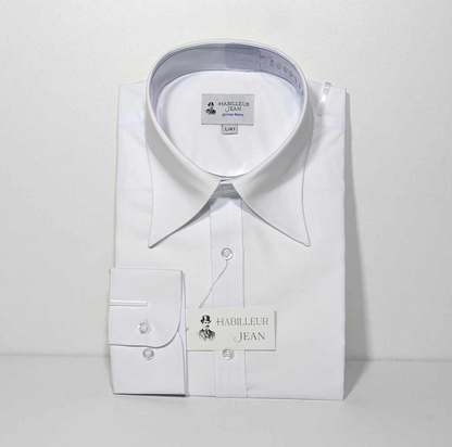 Cotton blend French collar shirt