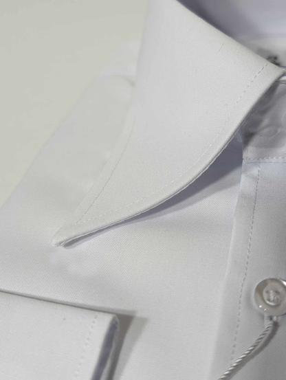 Cotton blend French collar shirt