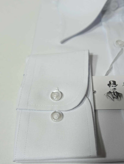 Cotton blend French collar shirt