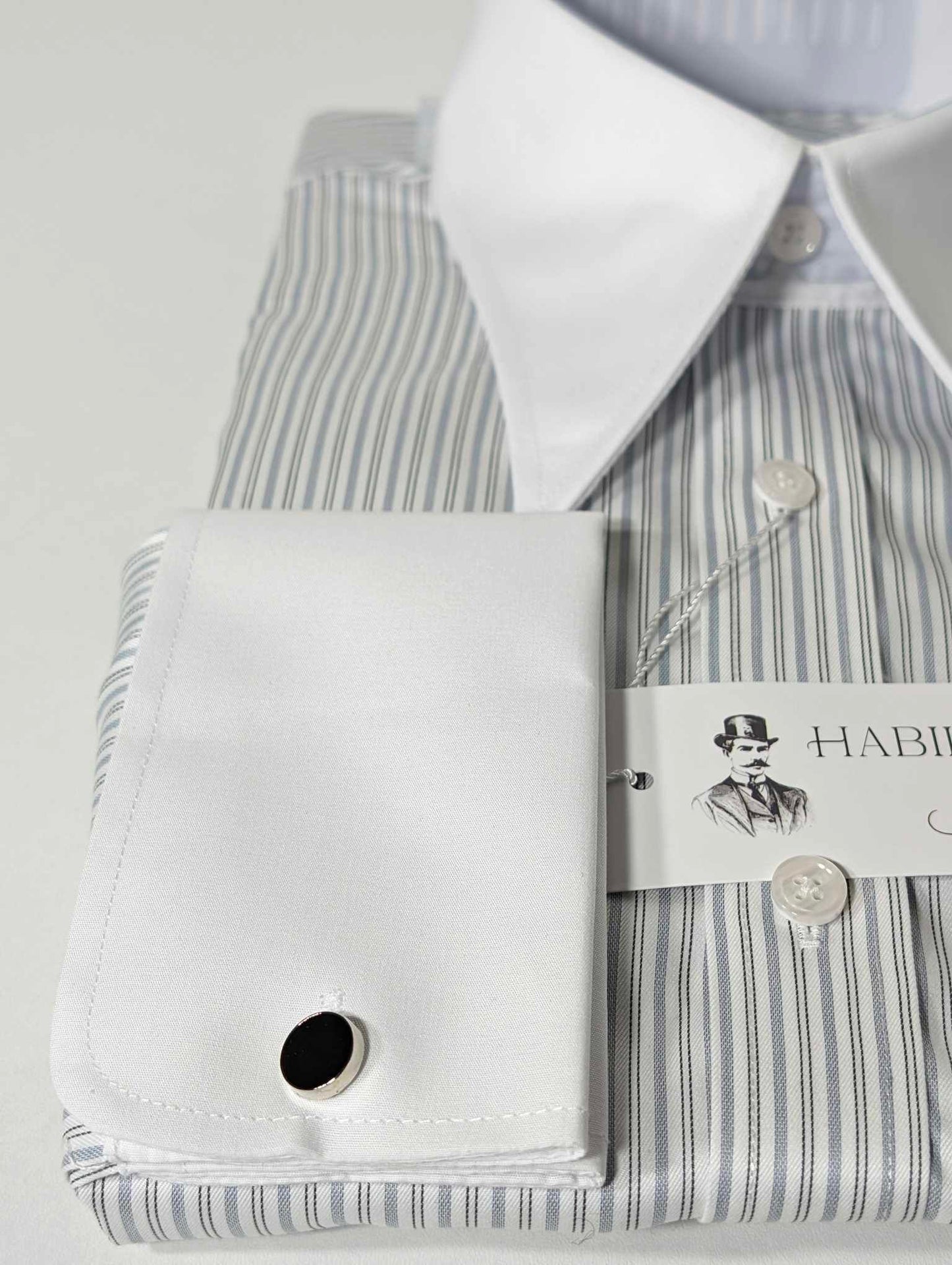 Black tennis stripe shirt