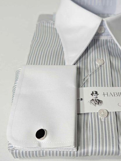 Black tennis stripe shirt