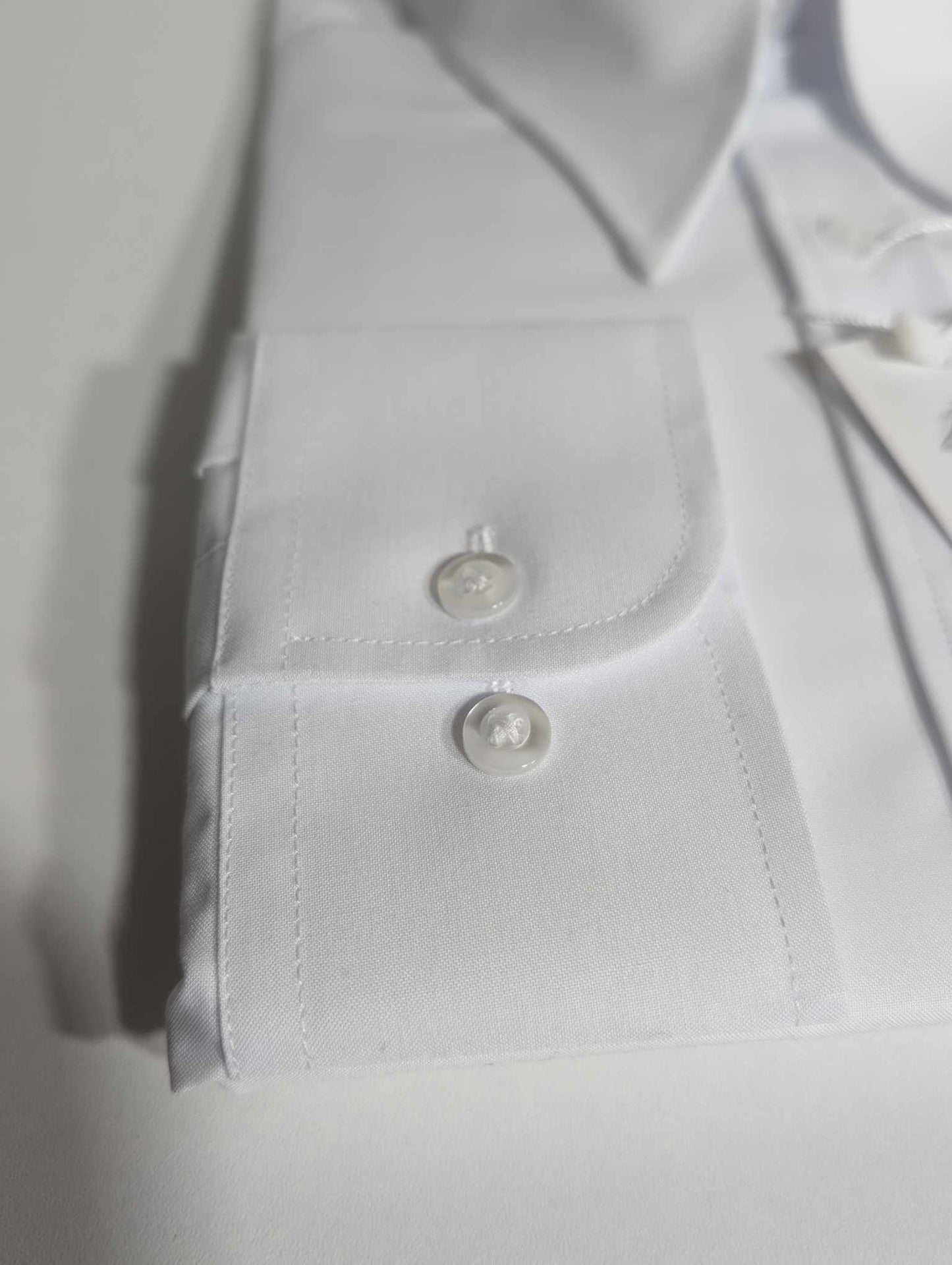 Cotton blend point collar shirt