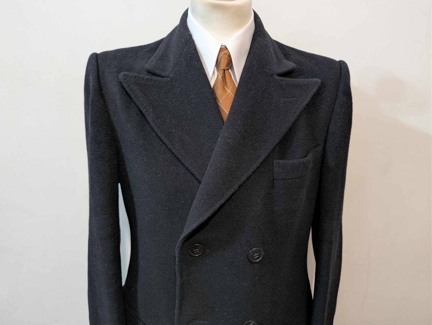 Magnifique manteau croisé bleu marine