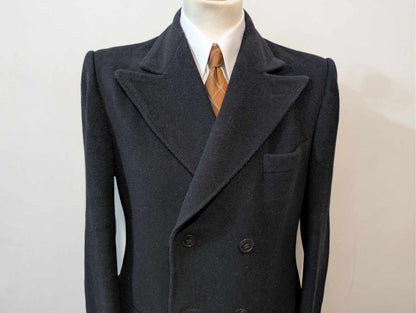 Magnifique manteau croisé bleu marine