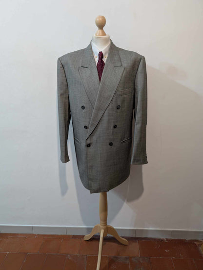 Magnifique costume croisé gris anthracite en laine