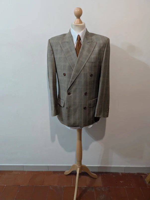 Fabelhafter grauer Zweireiheranzug aus Wolle