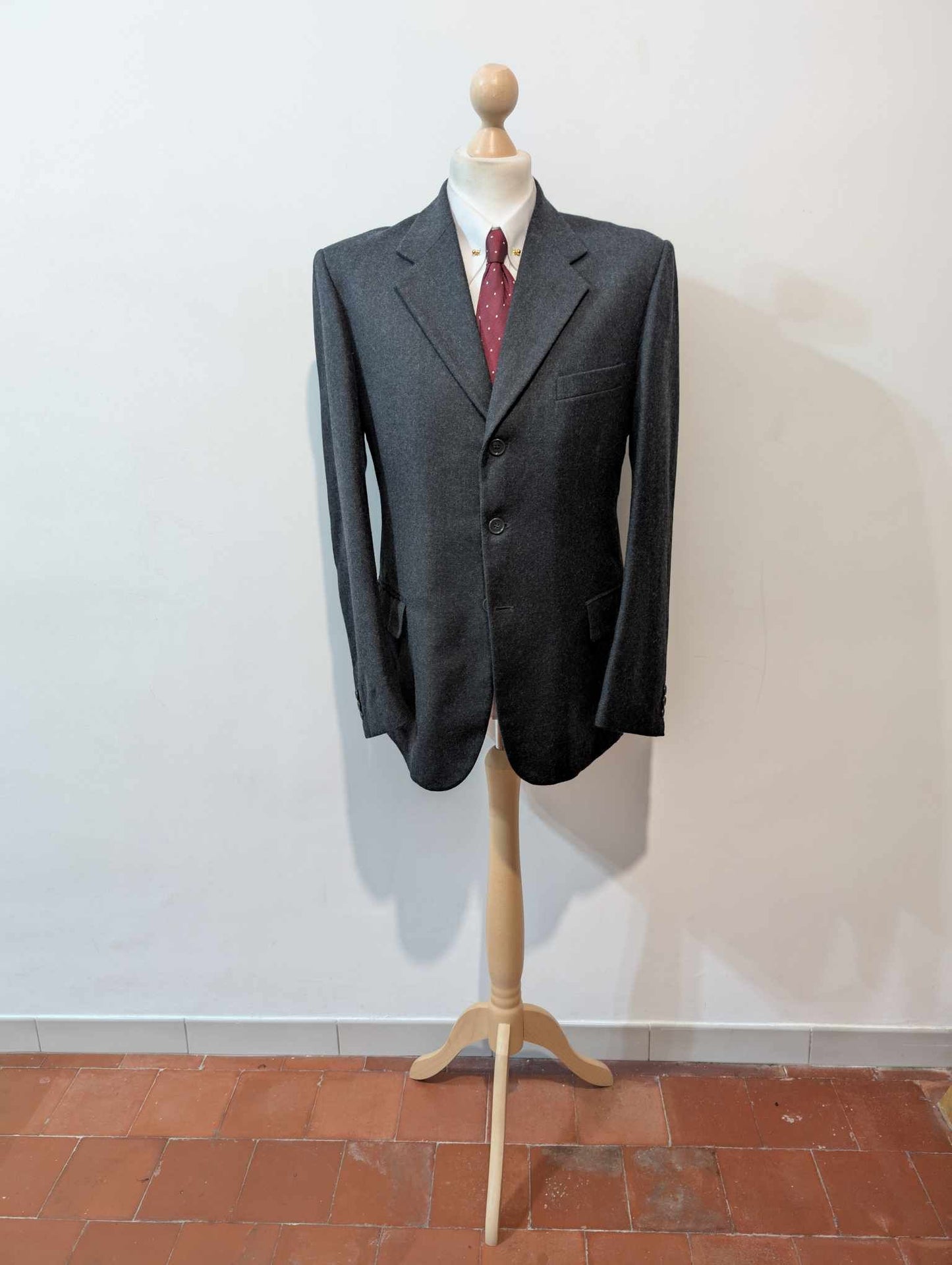 Adorable costume gris en flanelle lourde