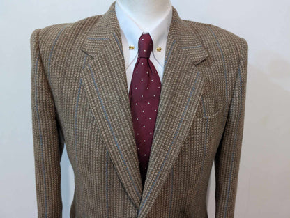 Incroyable veste marron en tweed épais