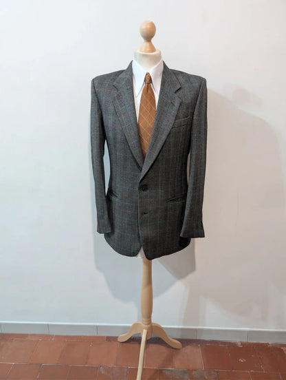 Ancien costume gris a carreaux en laine