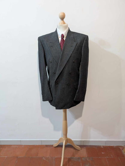 Fantastique costume croisé en flanelle de laine