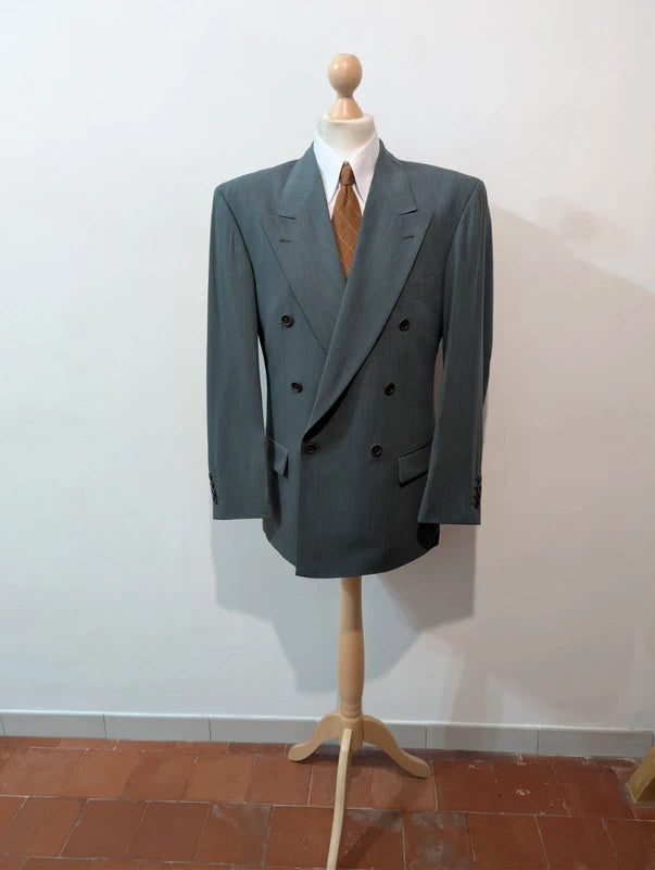 Legendärer grüner, zweireihiger Wollanzug