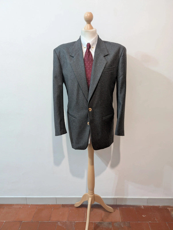 Magique costume gris en flanelle de laine