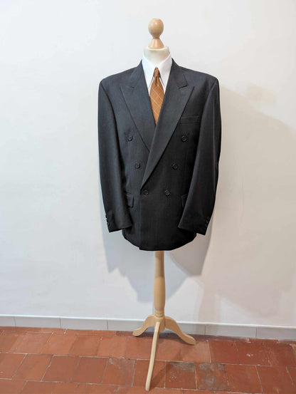 Magnifique costume croisé gris en laine