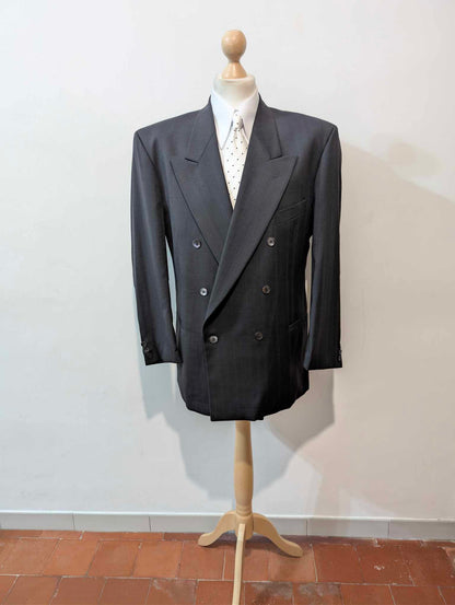 Extraordinaire costumes croisé gris en laine