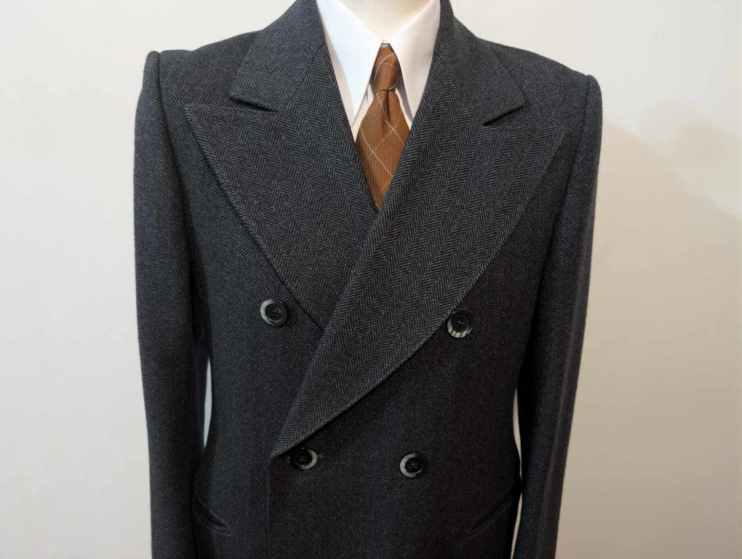 Magnifique manteau croisé en tweed