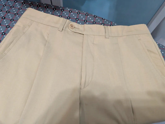 TAILLE 40FR Pantalon crème en laine