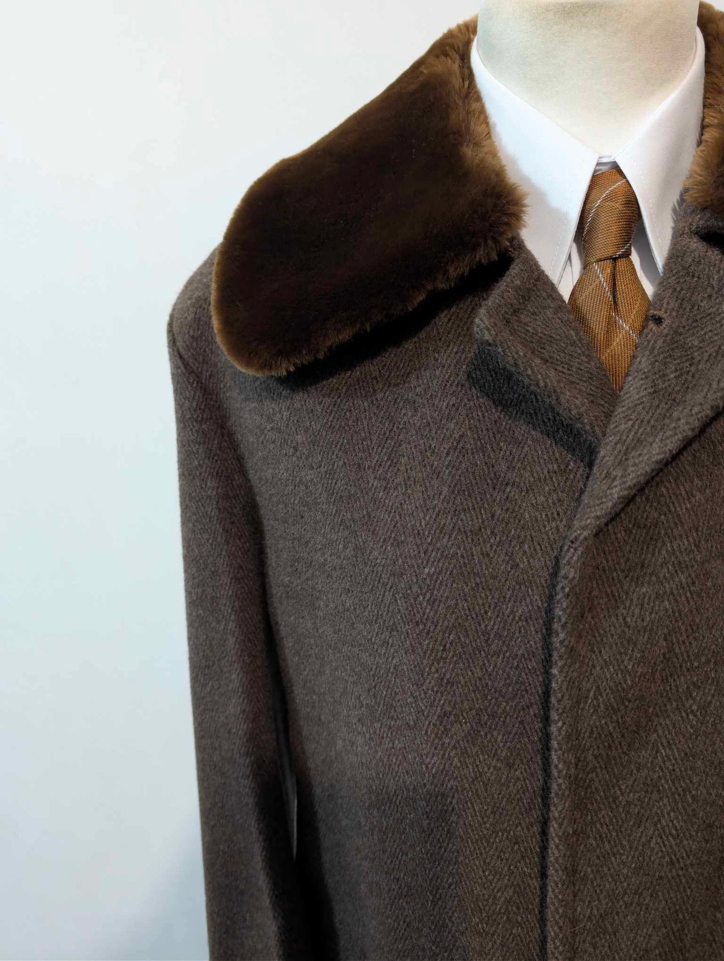 Mignon manteau marron en laine
