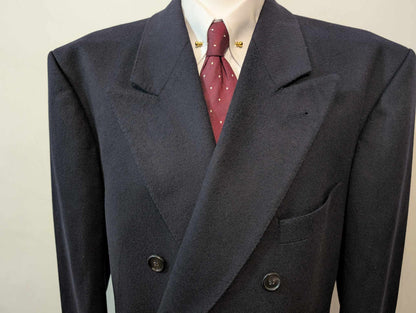 Exceptionnel manteau croisé bleu marine