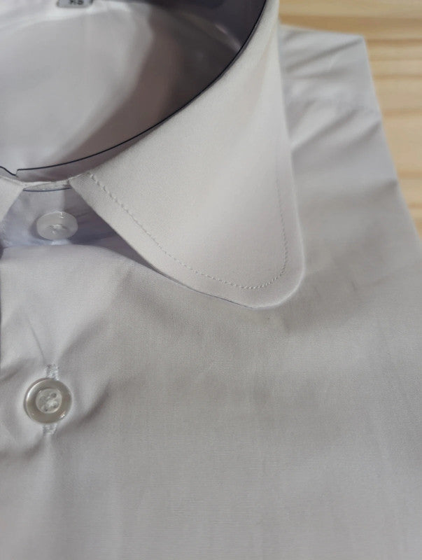 Cotton shirt with 10cm American collar