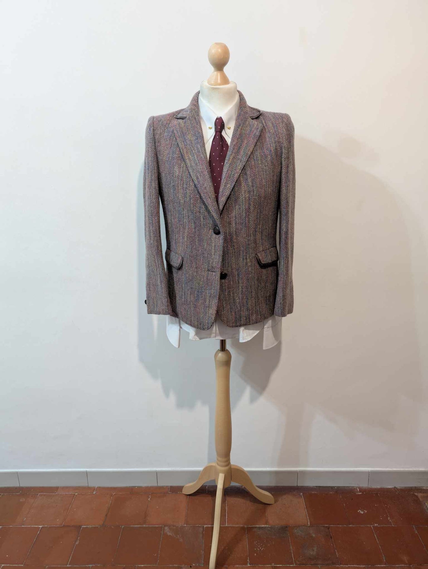 Magnifique tailleur violet lilas en tweed